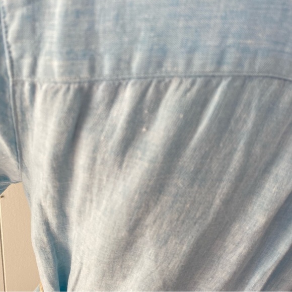 Lauren Ralph Lauren 100% Linen Button Front Tunic Top with Rope Belt Size Small - Picture 15 of 16